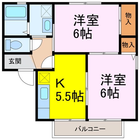 セジュール金谷Ａの物件間取画像